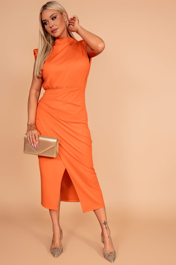 Hadleigh Orange Slinky Dress