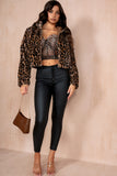 Haisley Leopard Print Zip Up Jacket