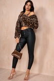 Haisley Leopard Print Zip Up Jacket