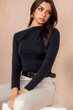 Halley Black Ruched Top