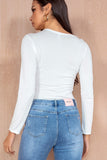 Halley White Ruched Top