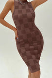 Halo Chocolate Knit Dress