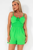 Halsey Green  Bow Detail Playsuit