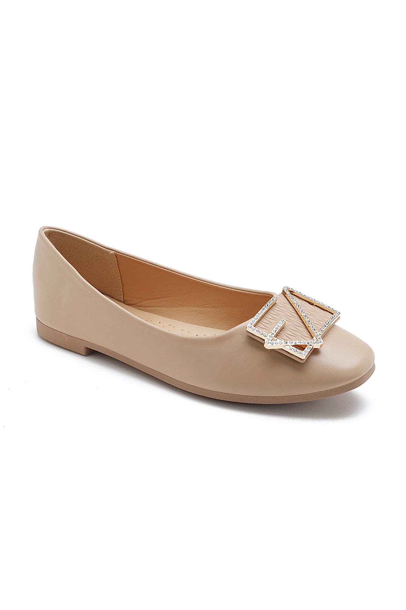 Hannah Nude Buckle Balet Pumps