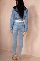 Harlem Blue Denim Cropped Jacket - Vavavoom.ie