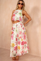 Harlow Multi Floral Racer Neck Top