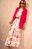Harlow Multi Floral Racer Neck Top