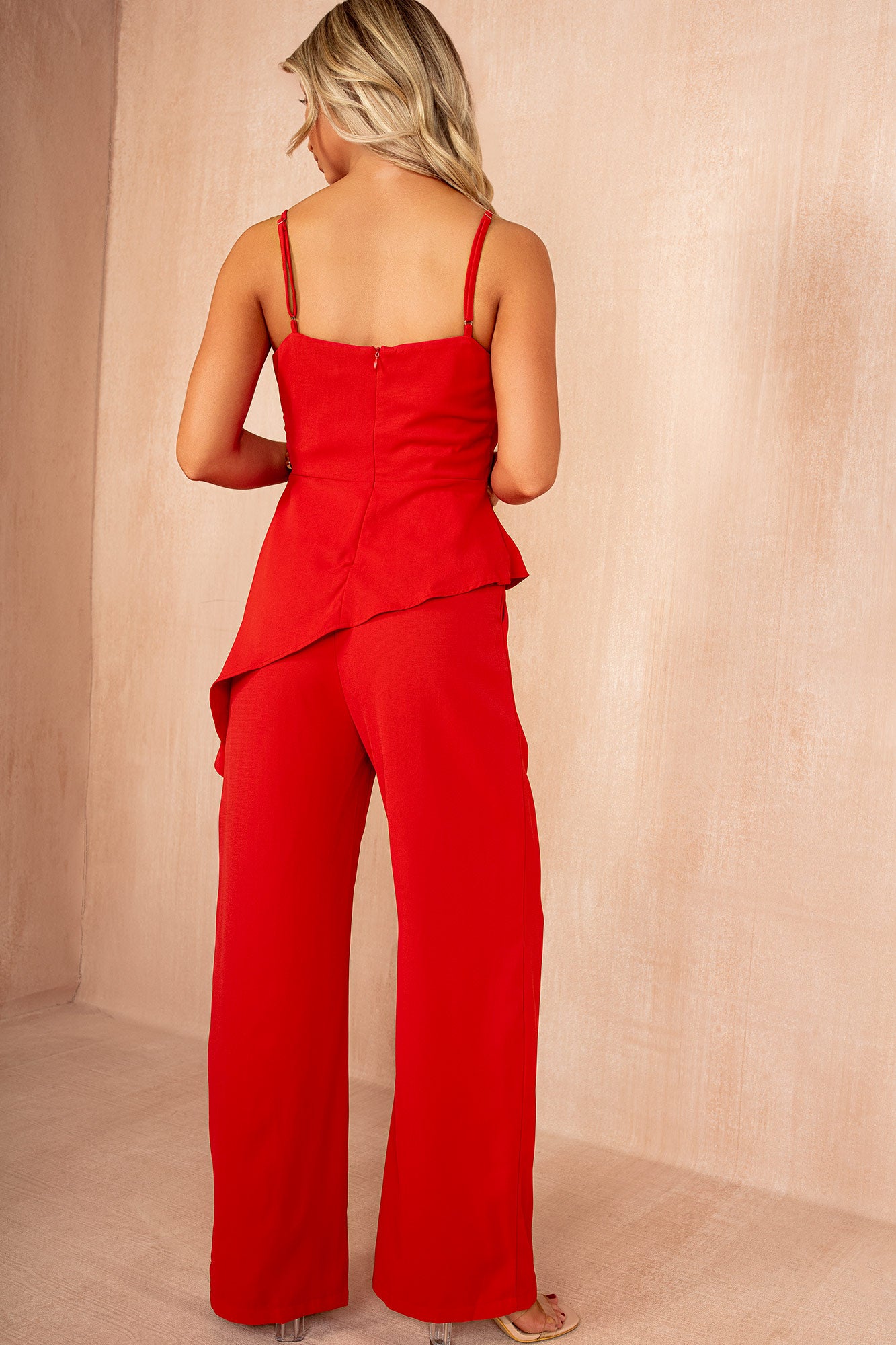 Harper Red Asymmetric Co Ord