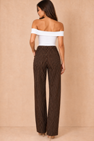 Hartley Chocolate Pin Stripe Straight Leg Jeans
