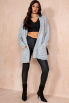 Hayven Grey Knit Cardigan