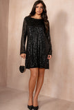 Hayzel Black Sequin Dress