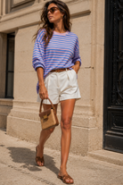 Helga Blue and Pink Striped Top
