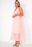 Helga Pale Pink Chiffon Dress