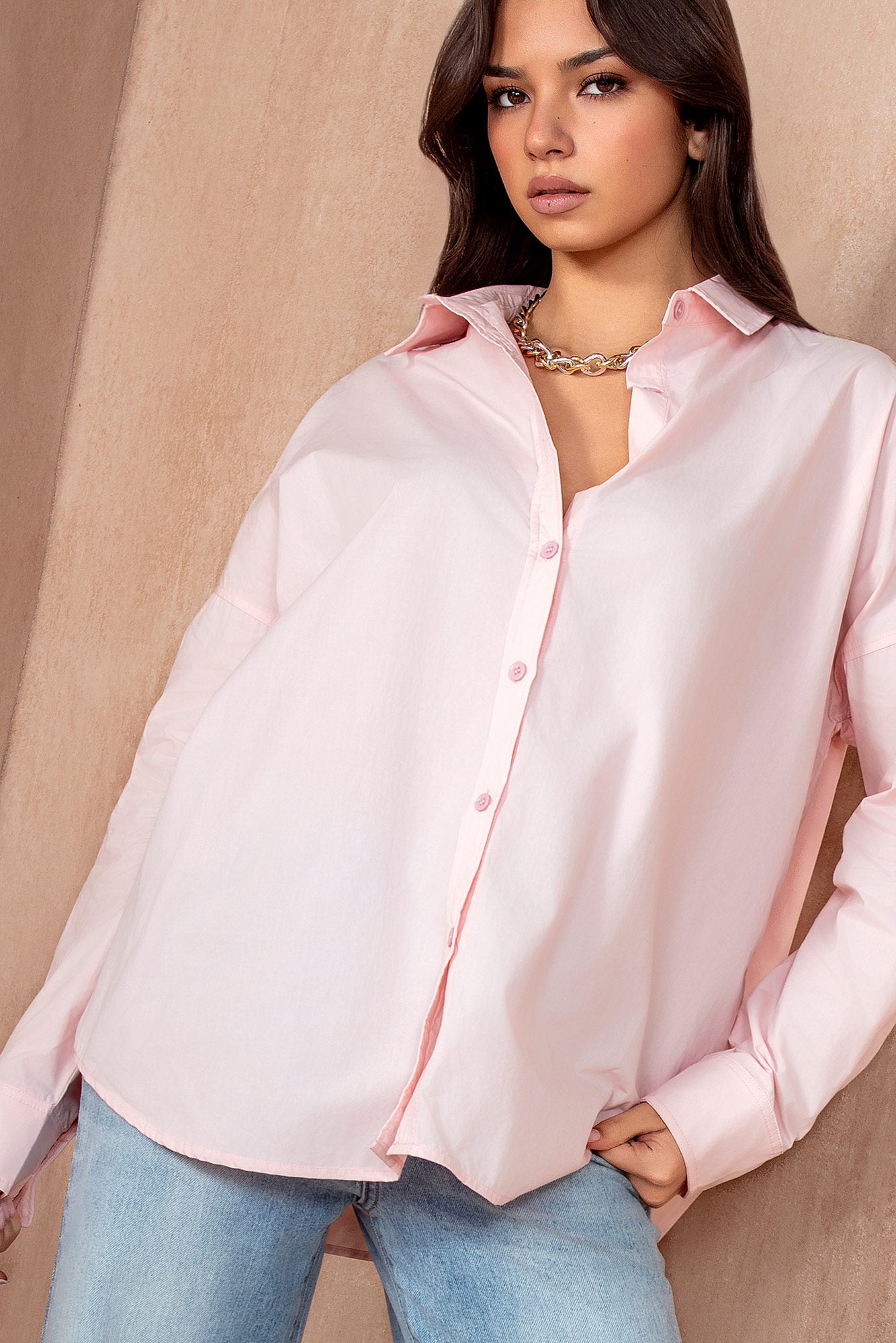 Hesper Pink Oversized Shirt