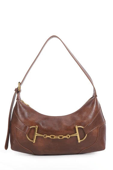 Hesper Tan Faux Leather Shoulder Bag
