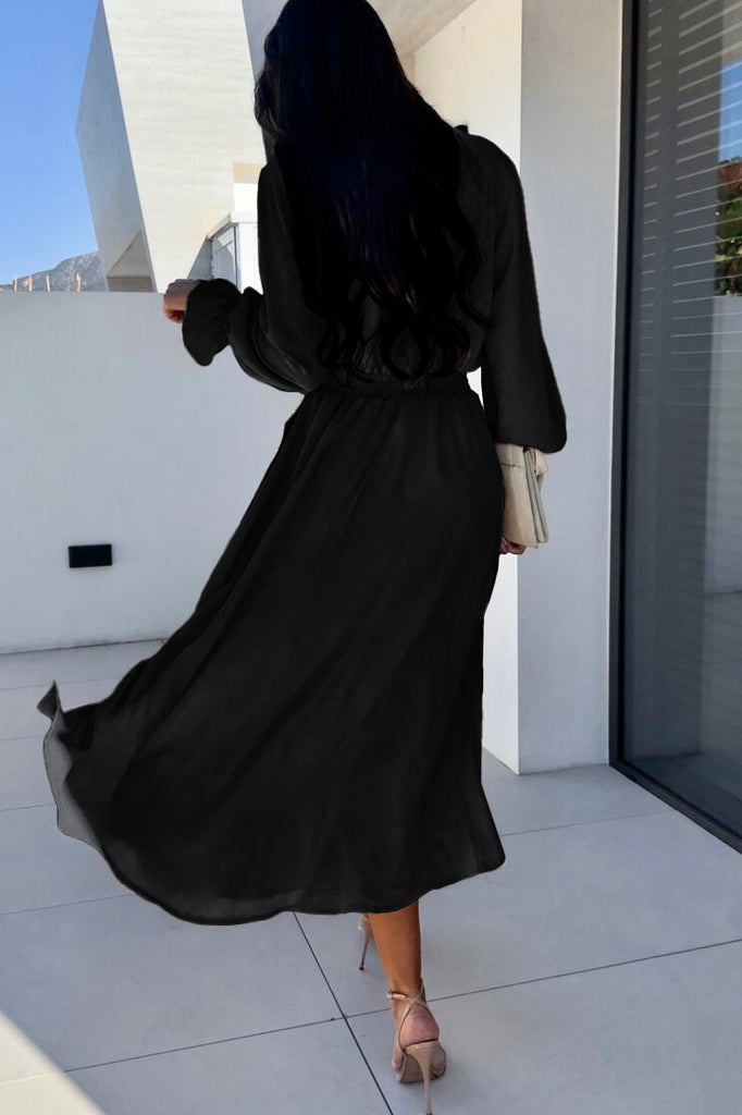 Hollie Black Midi Dress