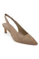 Hollinda Stone Suedette Slingback Heels