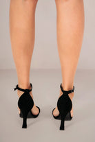 Hope Black Suedette Barely There Heels