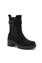 Hunter Black Contrast Sole Suedette Chelsea Boots