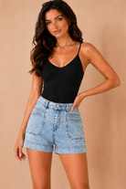 Huntley Light Blue Denim Shorts