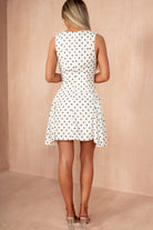 Imelda Cream Polka Dot Mini Dress