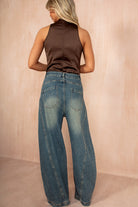 Inaya Chocolate Satin Wrap Bodysuit