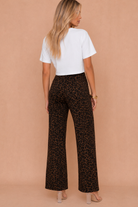 Indie Leopard Print Wide Leg Jeans