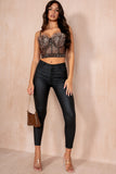 Indy Leopard Print Mesh Corset Top