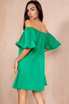 Ingrid Green Bardot Dress