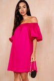 Ingrid Pink Bardot Dress