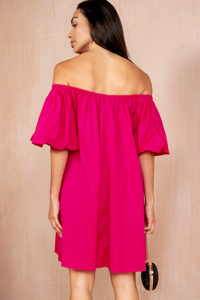 Ingrid Pink Bardot Dress