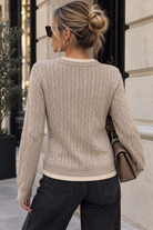 Irene Stone Cable Knit Jumper
