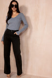 Irina Black Wide Leg Jeans