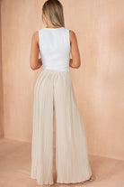 Irma Stone Pleated Wide Leg Trousers