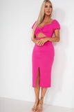 Iva Pink Knot Front Dress