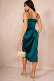 Ivy Teal Satin Dress