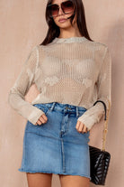 Izzy Stone Knit Pearl Top