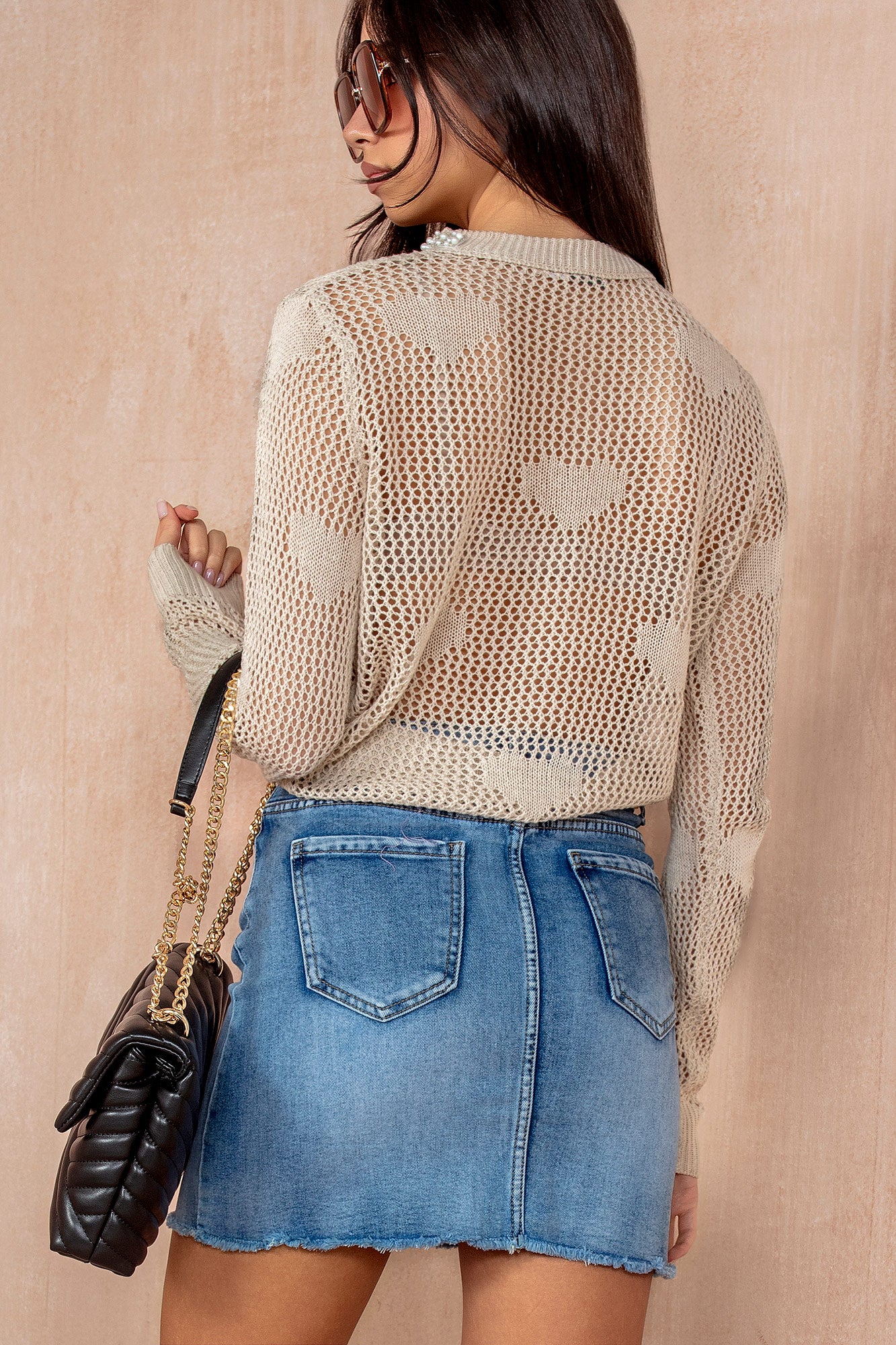 Izzy Stone Knit Pearl Top