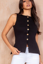 Jackie Black Knit Waistcoat