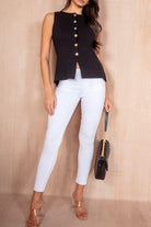 Jackie Black Knit Waistcoat