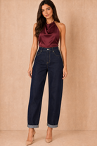 Jacob Indigo Denim Mom Jeans
