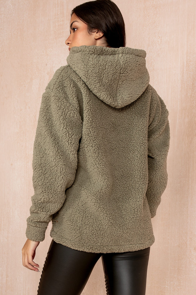 Jada Khaki Teddy Hoodie