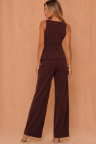 Jamie Chocolate Square Neck Waistcoat