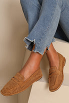 Jane Camel Suedette Loafers