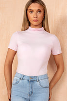Janelle Pink High Neck Top
