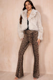 Janet Leopard Print Flared Leggings