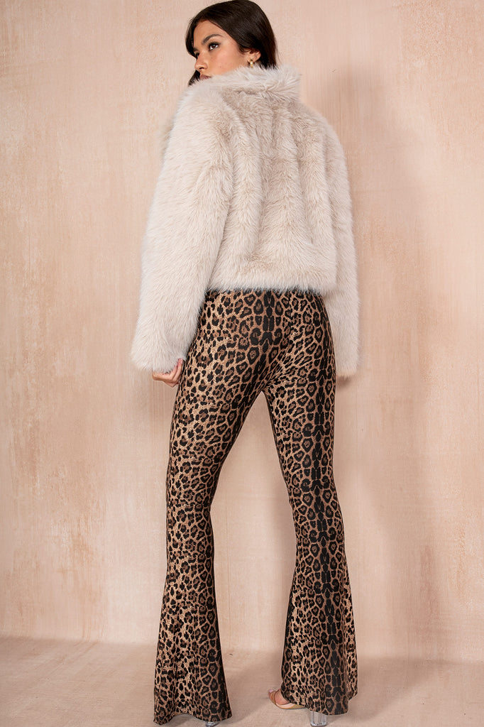 Janet Leopard Print Flared Leggings