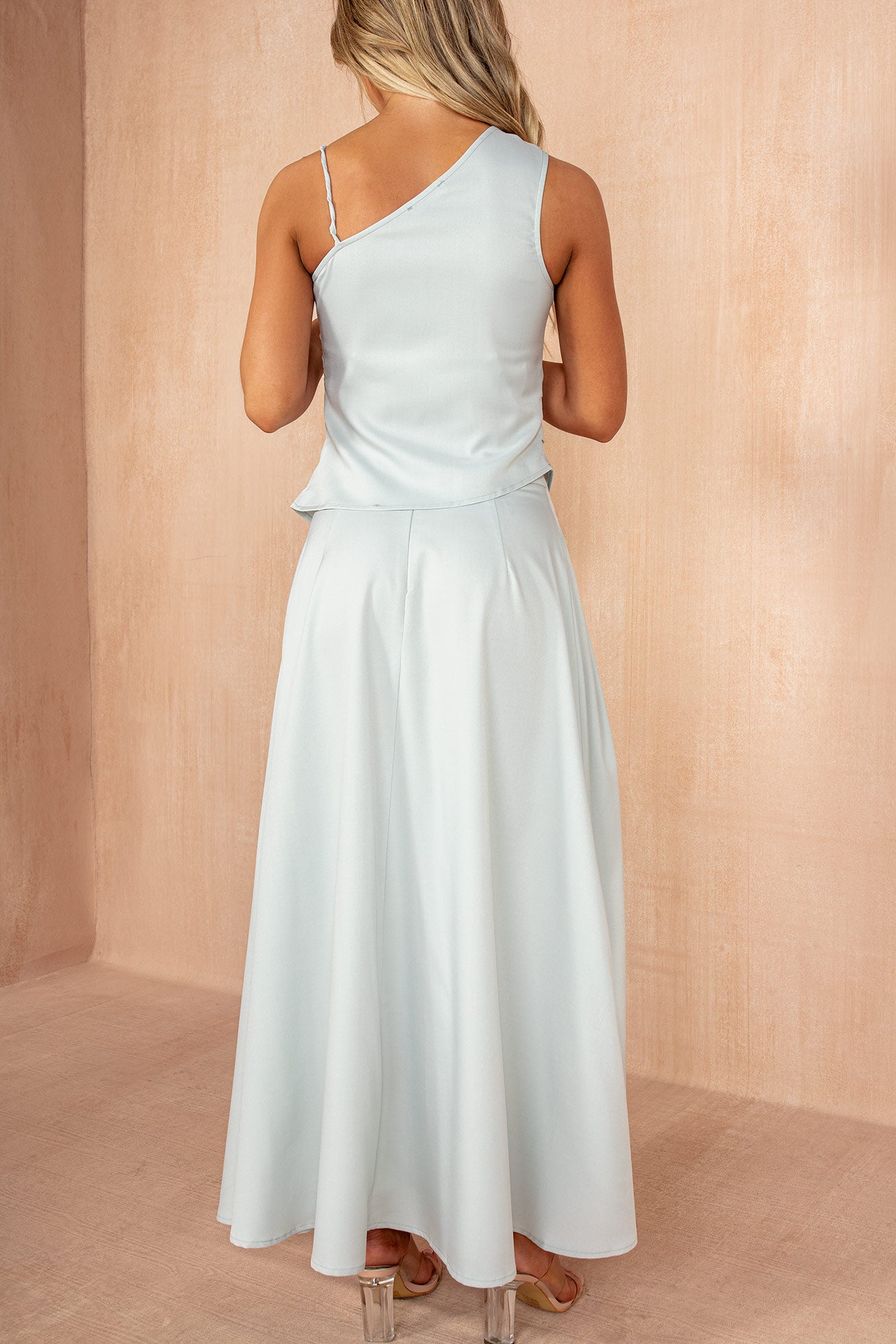 Janice Duck Egg Asymmetric Top