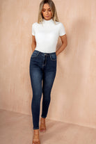 Janiyah Dark Blue Push Up Skinny Jeans