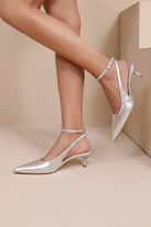 Jayla Silver Kitten Heels
